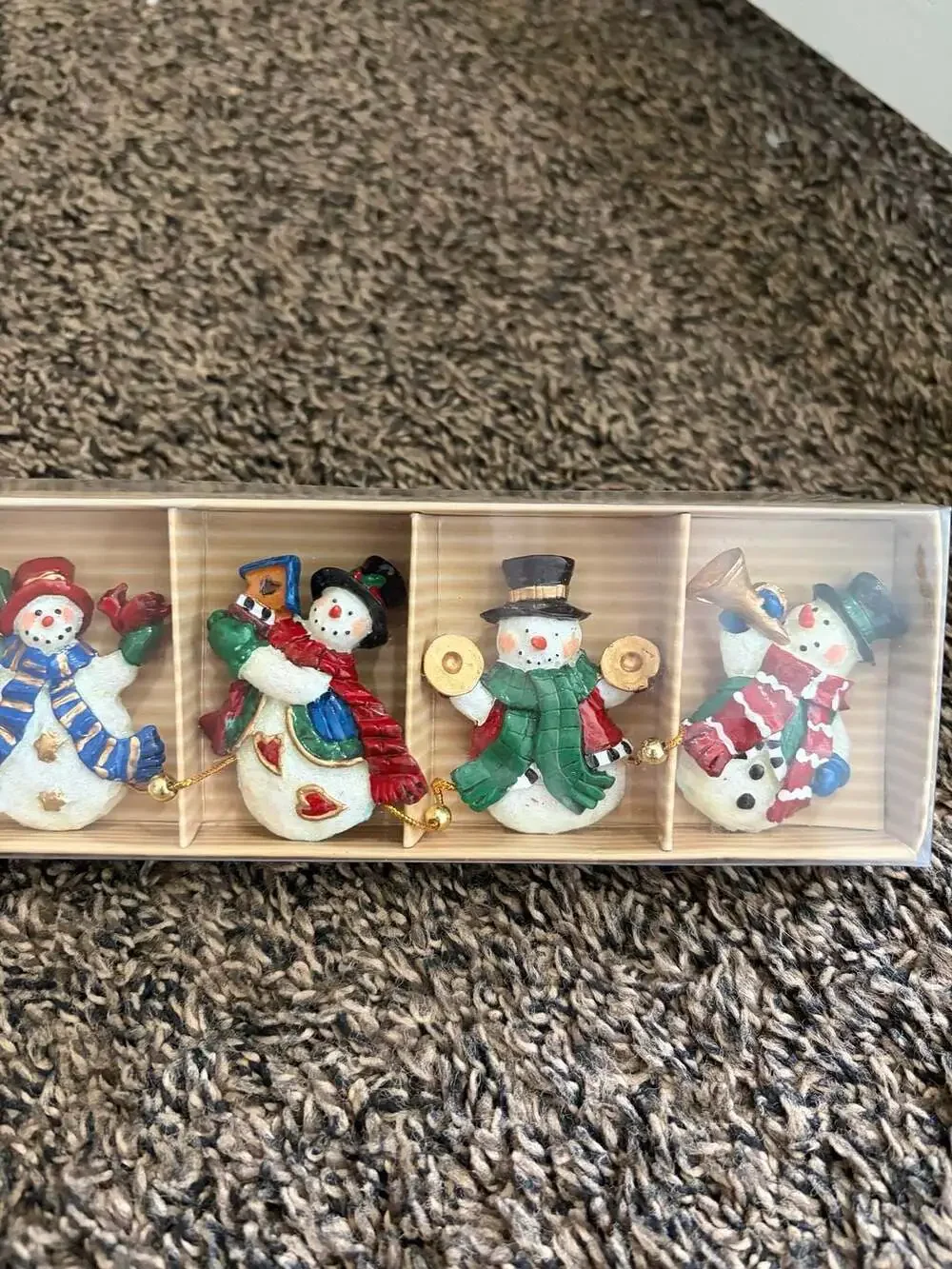 Holiday Home Snowman Christmas Garland 12 Piece Vtg Style Country Christmas Deco